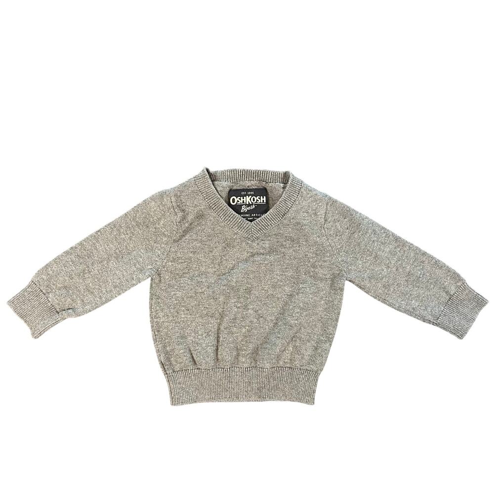 Osh Kosh B'gosh Sweater 100% Cotton Toddler 6M Grey